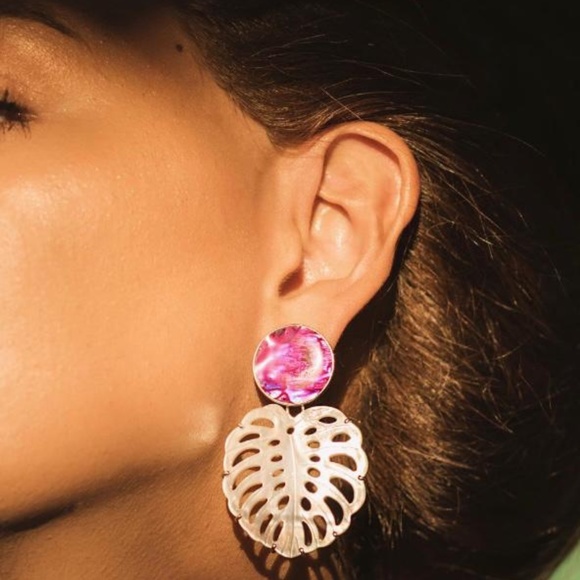 Abalone and Mother of Pearl Earrings - Picture 1 of 2